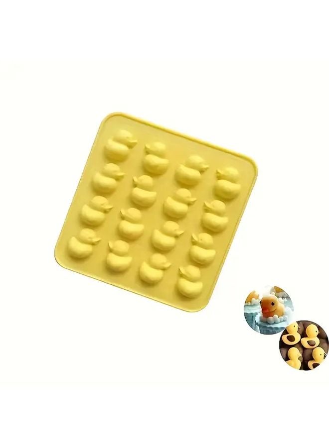Yellow Duck Chocolate Mold 16 Cavity Silicone Food Grade Non Stick For Baking Dessert - Image 3